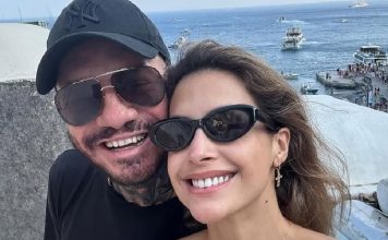 Milett se reencontró con Tinelli en Miami Milett Figueroa y Marcelo Tinelli