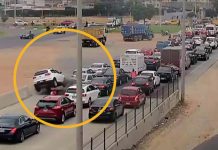 Mujer se distrajo y embistió 5 vehículos en Vía Expresa Sur