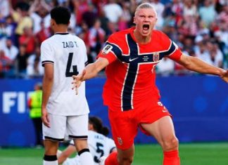 Noruega de Haaland goleó por 4-1 a Irak