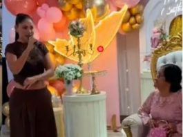 Franco le cantó a abuela de Cueva Pamela Franco le cantó a abuela de Christian Cueva