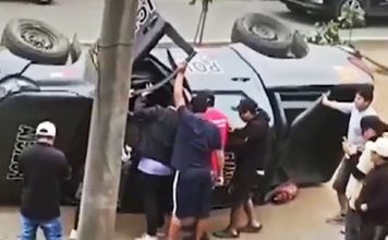 Patrullero se vuelca con policías en San Juan de Miraflores