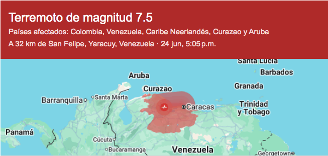 Terremoto en Venezuela
