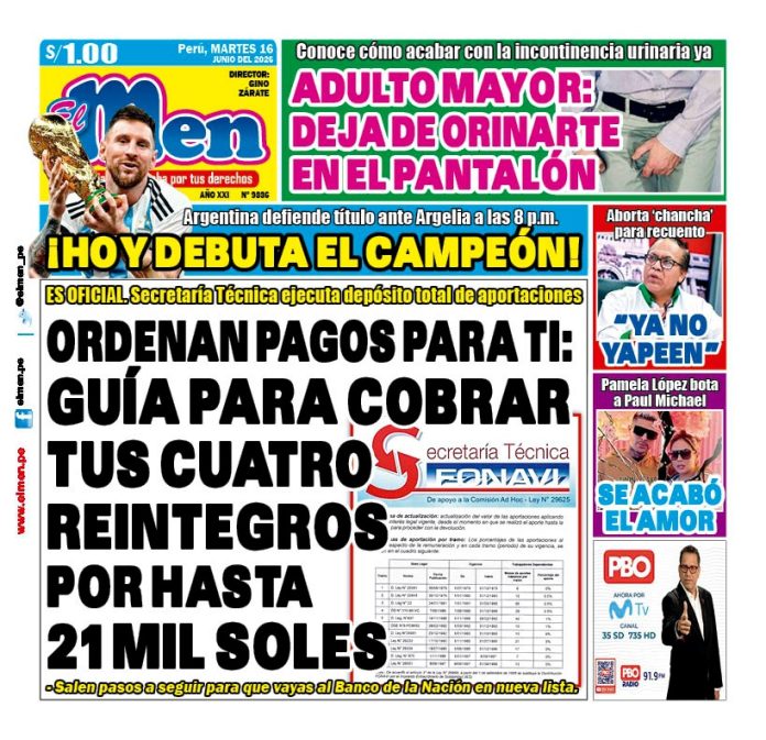 Portada Diario El Men (16/6/2026)