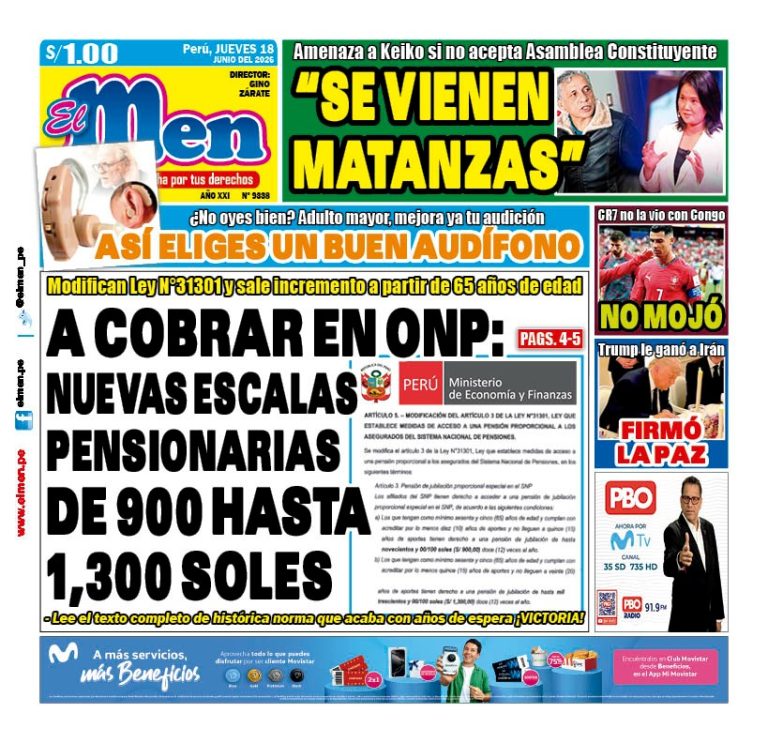 Portada Diario El Men (18/6/2026)