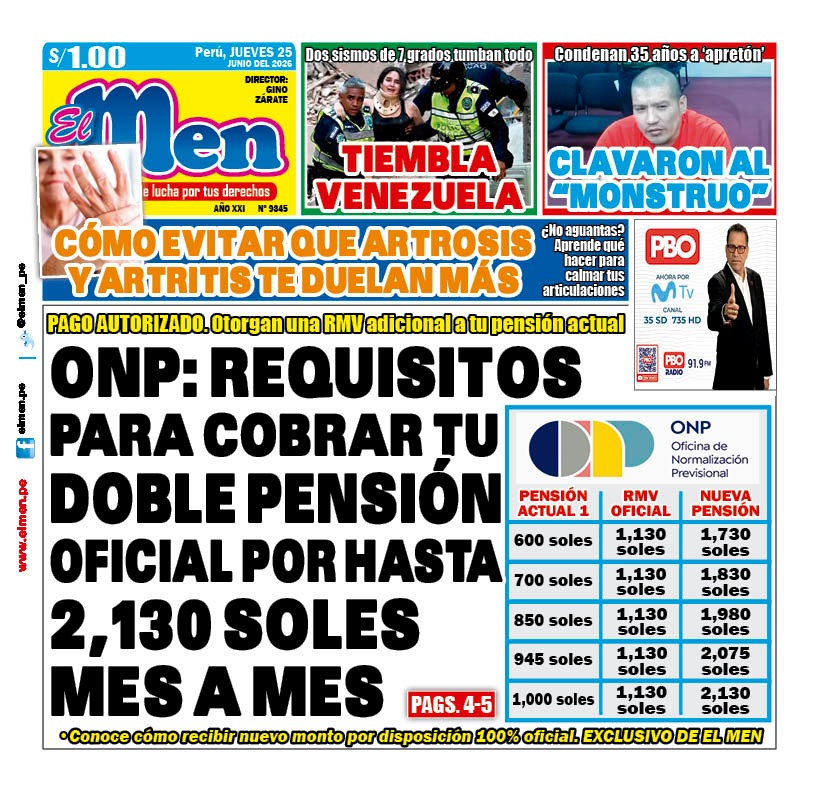 Portada Diario El Men (25/6/2026)