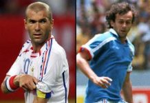 Zinedine Zidane y Michel Platini