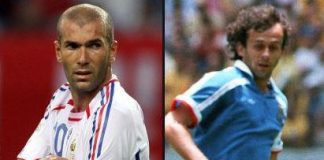 Zinedine Zidane y Michel Platini