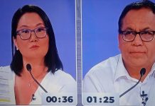 se vieron frente a frente Keiko Fujimori y Roberto Sánchez