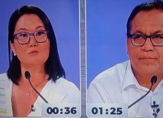 se vieron frente a frente Keiko Fujimori y Roberto Sánchez