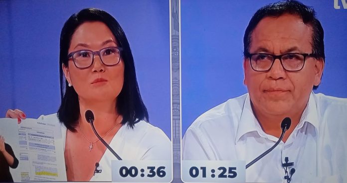 se vieron frente a frente Keiko Fujimori y Roberto Sánchez se vieron frente a frente Keiko Fujimori y Roberto Sánchez