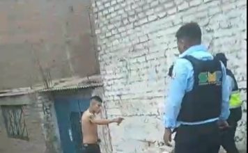 Ojos vigilantes de Municipalidad de SMP permiten la captura de violento sujeto que amenazaba con filudo cuchillo a transeúntes