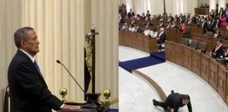 Absalón Vázquez se cayó y juramentó por Fujimori