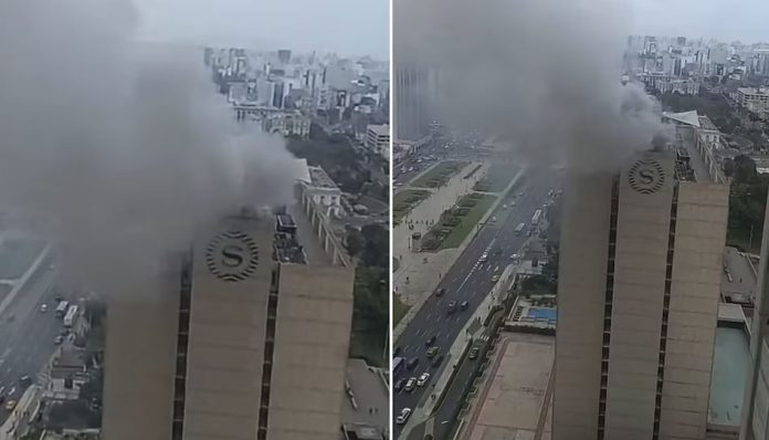 Bomberos controlan amago de incendio en hotel Sheraton