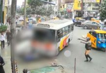 Chofer atropella a un policía y le meten bala