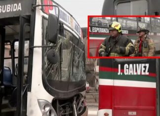 Choque de buses deja 13 heridos