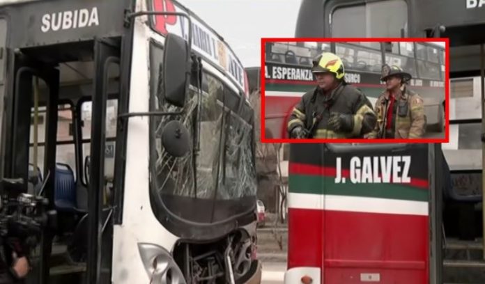 Choque de buses deja 13 heridos