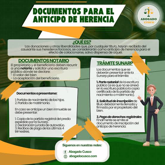 Documento para anticipo de herencia