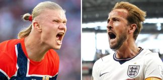 Erling Haaland y Harry Kane