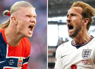 Vikingos vs Caballeros Erling Haaland y Harry Kane