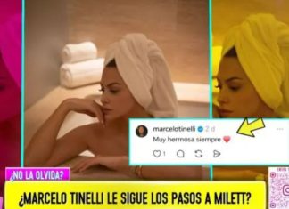 Tinelli da like a foto de Milett Tinelli da like a foto de Milett