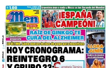 Portada Diario El Men (20/7/2026)
