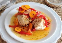 Delicioso escabeche de pollo y verduras escabeche de pollo y verduras
