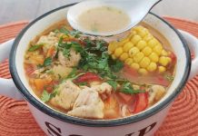 sopa carbonada de pollo