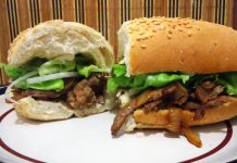 Butifarra de baguette con carne y queso