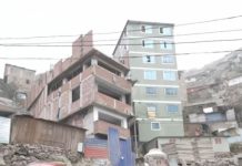 Construyen edificio de 7 pisos en Cerro de SJL Construyen edificio de 7 pisos en Cerro de SJL