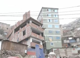 Construyen edificio de 7 pisos en Cerro de SJL