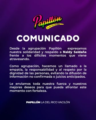 Orquesta Papillón apoyando a Saldaña
