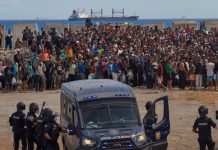 Policía española tomó Ceuta por inmigrantes