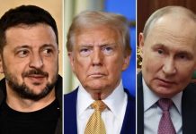 Solo se reunirán para firmar paz Presidentes de Rusia, Vladimir Putin; Estados Unidos, Donald Trump y Ucrania, Volodymyr Zelensky