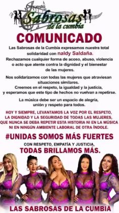 Pronunciamiento de Las Sabrosas de la Cumbia