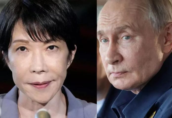 Sanae Takaichi, primera ministra de Japón, y a Vladímir Putin