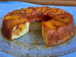 budín de durazno