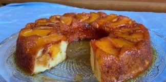 budín de durazno