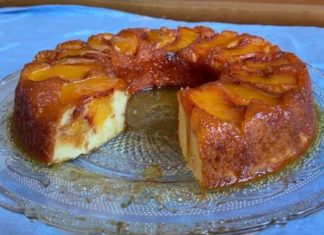 budín de durazno