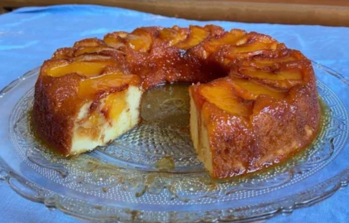 budín de durazno