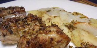 costillas de cerdo con papas
