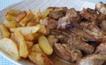 costillas en salsa con vino blanco