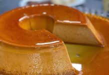 Cremoso flan casero con dulce de leche flan casero