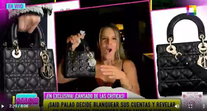 Cartera Dior que Said Palao le regaló a Alejandra Baigorria por su cumpleaños