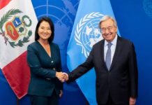 Keiko se reunió con mandamás de ONU Keiko Fujimori se reunió con el secretario general de las Naciones Unidas, António Guterres