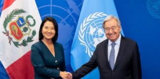 Keiko Fujimori se reunió con el secretario general de las Naciones Unidas, António Guterres