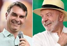 Luiz Inácio Lula da Silva y el opositor Flávio Bolsonaro