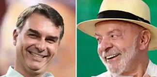 Luiz Inácio Lula da Silva y el opositor Flávio Bolsonaro