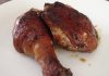 Pollo asado marinado en rica salsa de soja