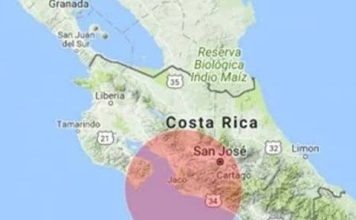 Sismo remeció Costa Rica