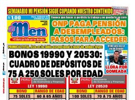 Portada Diario El Men (5/9/2026)